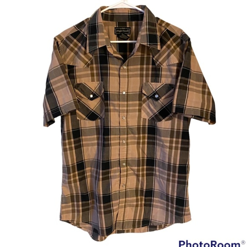 Vintage 90’s Y2K High Noon Western‎ Pearl Snap Short Sleeve Men’s Medium